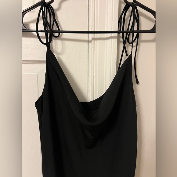 NWT Black cowl-neck mini dress - Picture 2 of 2